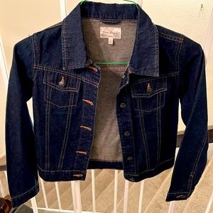 Girls’ dark blue jeans jacket